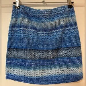 SHEIN Blue Gradient Knitted Mini Skirt Size S